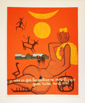 Juhani Palmu - Ihmissuhde teema - Serigrafia