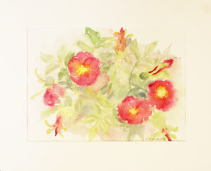 Kirsi Liuska - Kukat IV - Akvarelli