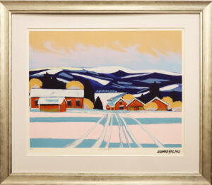 Juhani Palmu - Lapin kylä - Serigrafia