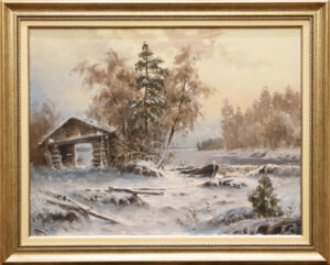 Jukka Saarinen - Talven tulo - Öljyvärimaalaus