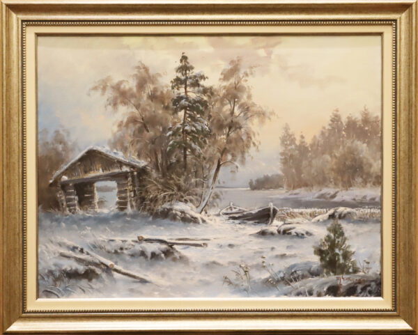 Jukka Saarinen - Talven tulo - Öljyvärimaalaus