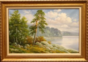 Jukka Paviainen - Pielisen rannalla - Öljyvärimaalaus