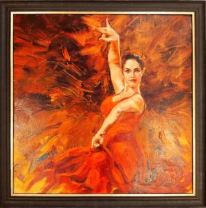 Emilia Leinonen - Flamenco - Öljyvärimaalaus