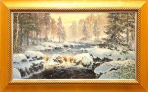Jukka Saarinen - Aihe Pinsiöstä - Öljyvärimaalaus