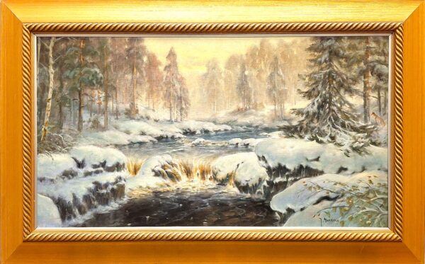 Jukka Saarinen - Aihe Pinsiöstä - Öljyvärimaalaus