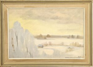 Eero Nelimarkka - Talvimaisema - Öljyvärimaalaus v 1941