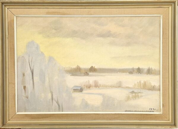 Eero Nelimarkka - Talvimaisema - Öljyvärimaalaus v 1941