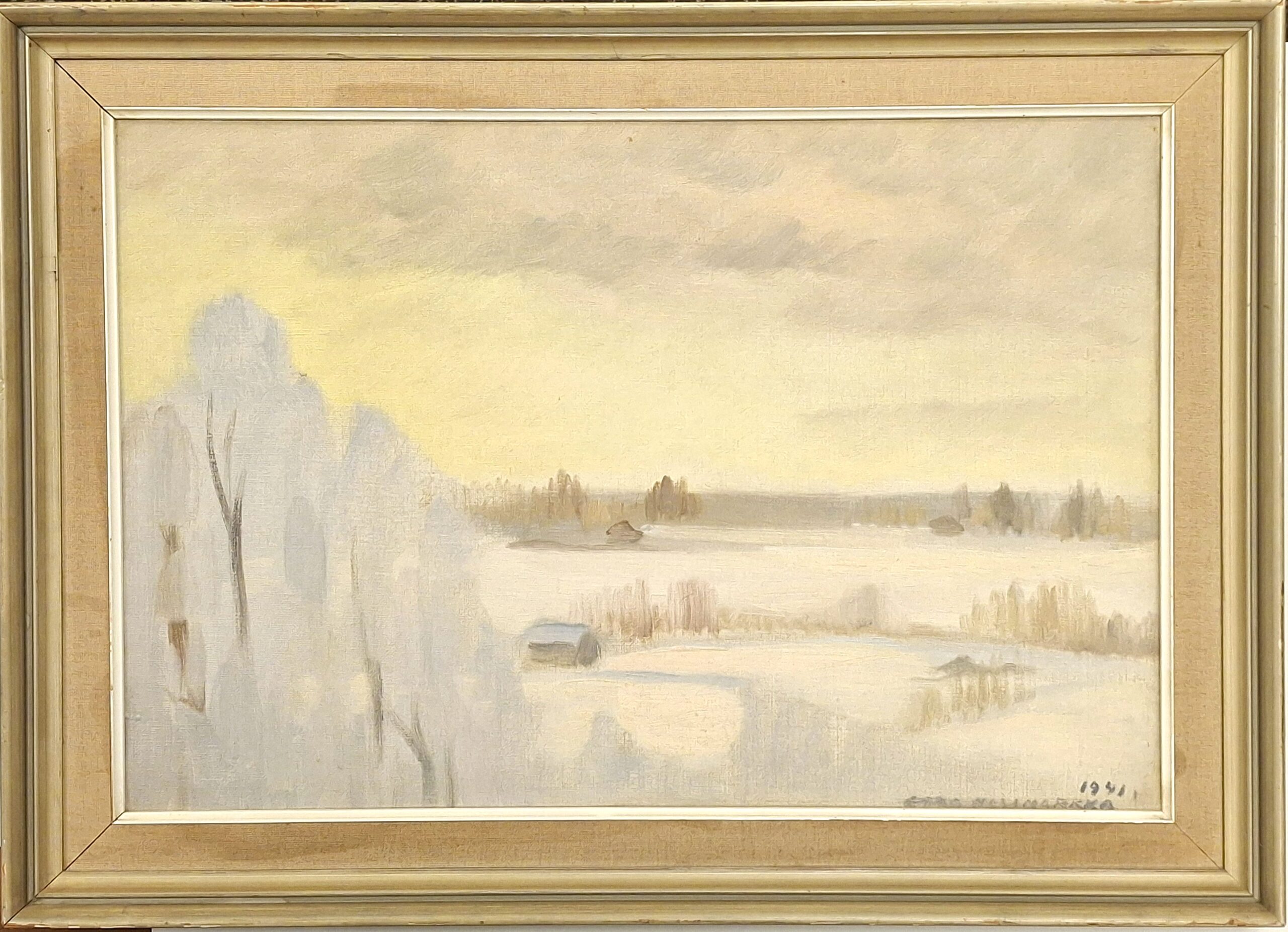 nelimarkkae7 Eero Nelimarkka - Talvimaisema - Öljyvärimaalaus v 1941