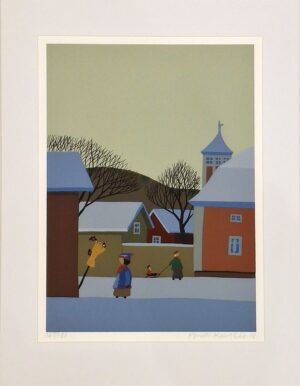 Pentti Koivikko - Lyhteellä - Serigrafia