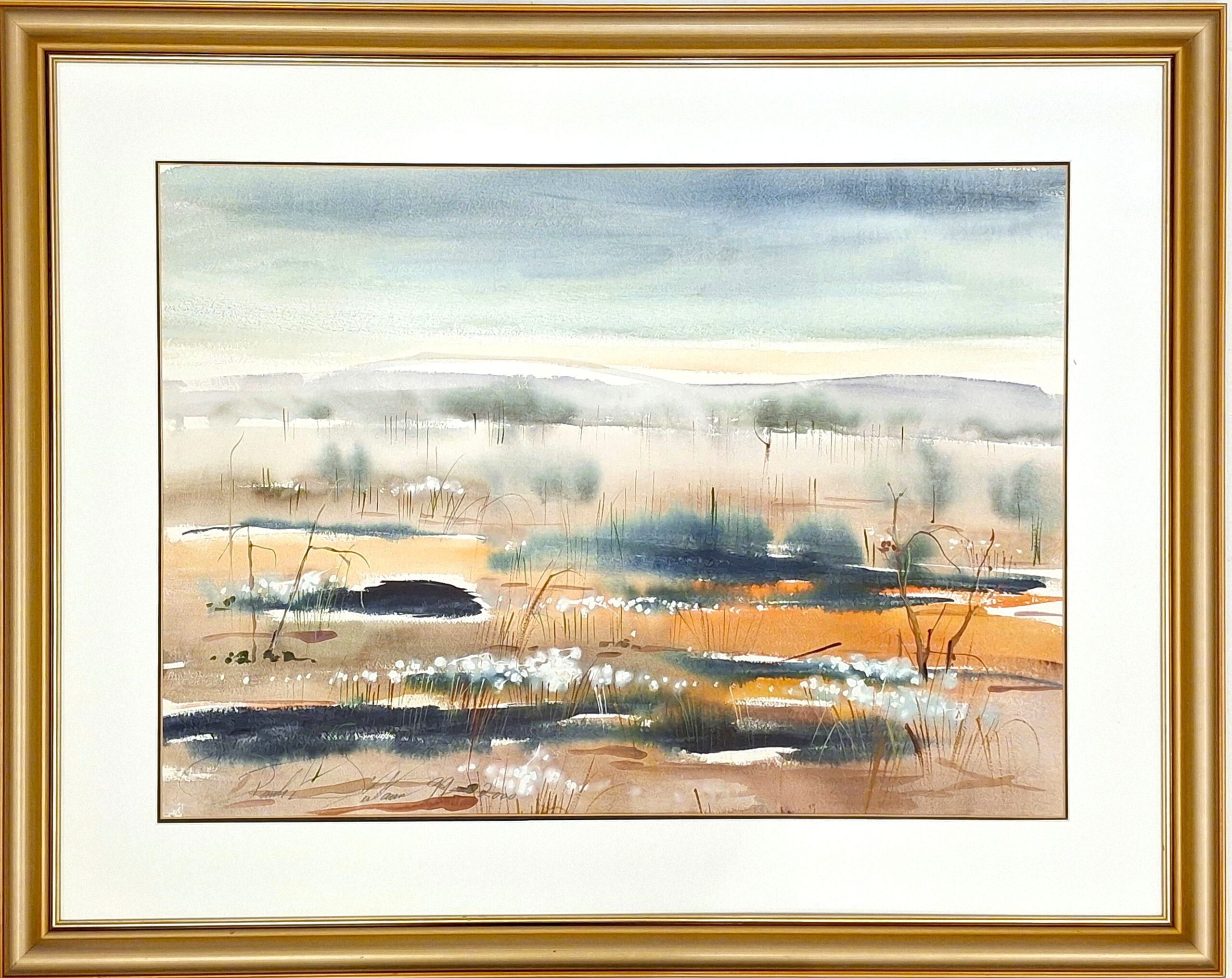 viitanen7a Paula Viitanen - Syys maisema - Akvarelli