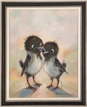 Ulla Kauhanen - Kuiskutellen - Akryylimaalaus