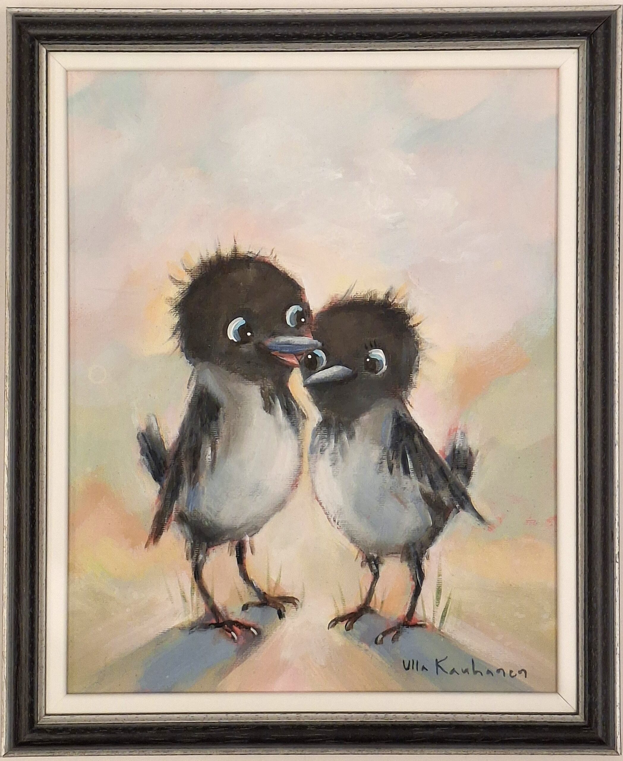 kauhanen104 Ulla Kauhanen - Kuiskutellen - Akryylimaalaus