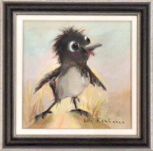 Ulla Kauhanen - Lentoon lähdössä - Akryylimaalaus