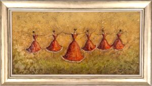 Pertti Salmi - Punahilkat - Öljyvärimaalaus